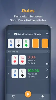 Six+ Odds, Short Deck Poker Eq android App screenshot 1